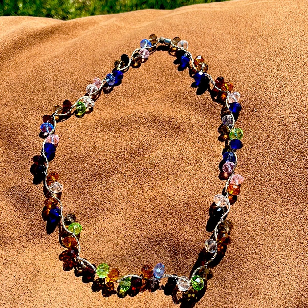 Necklace with colorful stone